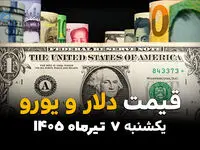 بازار ارز در آغاز هفته چگونه بود؟ | قیمت ارز آزاد امروز 7 تیر 1405