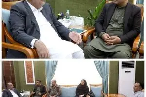 دیدار عبدالسلام بلوچ‌زاده مدیرکل فرهنگ و ارشاد اسلامی استان سیستان و بلوچستان با دکتر محمدسعید اربابی رئیس هیات مدیره و مدیرعامل سازمان منطقه آزاد چابهار