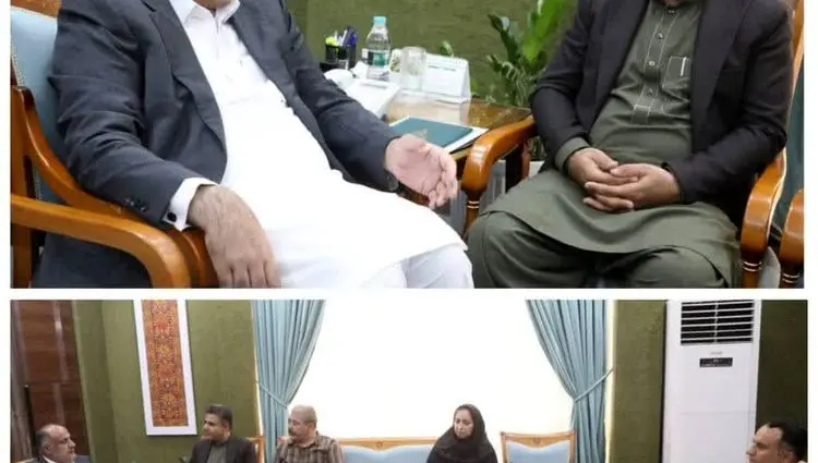 دیدار عبدالسلام بلوچ‌زاده مدیرکل فرهنگ و ارشاد اسلامی استان سیستان و بلوچستان با دکتر محمدسعید اربابی رئیس هیات مدیره و مدیرعامل سازمان منطقه آزاد چابهار