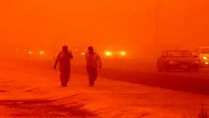 توده گرد و خاک عراقی از ذین زمان به خوزستان می آید