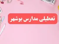 مدارس بوشهر فردا شنبه ۲۰ بهمن ۱۴۰۳ تعطیل است؟ | تعطیلی مدارس بوشهر فردا شنبه بیستم بهمن ۱۴۰۳