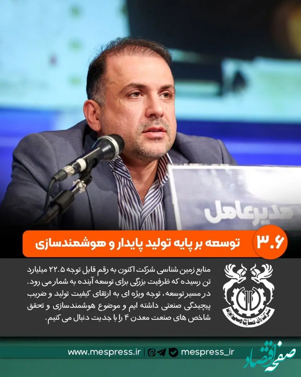 منابع زمین‌شناسی شرکت ملی مس اکنون به رقم قابل توجه ۲۲.۵ میلیارد تن رسیده که ظرفیت بزرگی برای توسعه آینده به شمار می‌رود