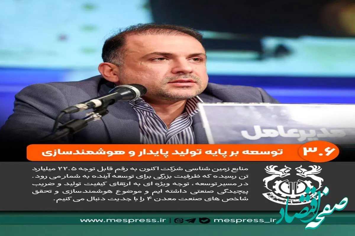 منابع زمین‌شناسی شرکت ملی مس اکنون به رقم قابل توجه ۲۲.۵ میلیارد تن رسیده که ظرفیت بزرگی برای توسعه آینده به شمار می‌رود