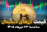 قیمت ارزهای دیجیتال امروز سه‌شنبه ۲۳ تیر ۱۴۰۵ | جدیدترین قیمت بیت‌کوین، اتریوم، تتر و رمزارزها