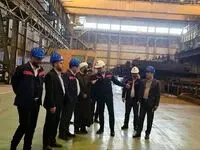 بازدید بازرسی کل استان خوزستان از خط تولید شرکت فولاد اکسین خوزستان
