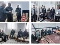 دیدار و عیادت مدیر حوزه ریاست مدیرعامل صبانور با خانواده‌های معظم شهدای اسدآباد