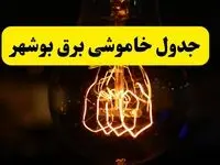 زمان جدید قطعی برق بوشهر فردا یکشنبه ۳۱ فروردین ۱۴۰۴ + جدول خاموشی برق بوشهر ۲۴ ساعت آینده