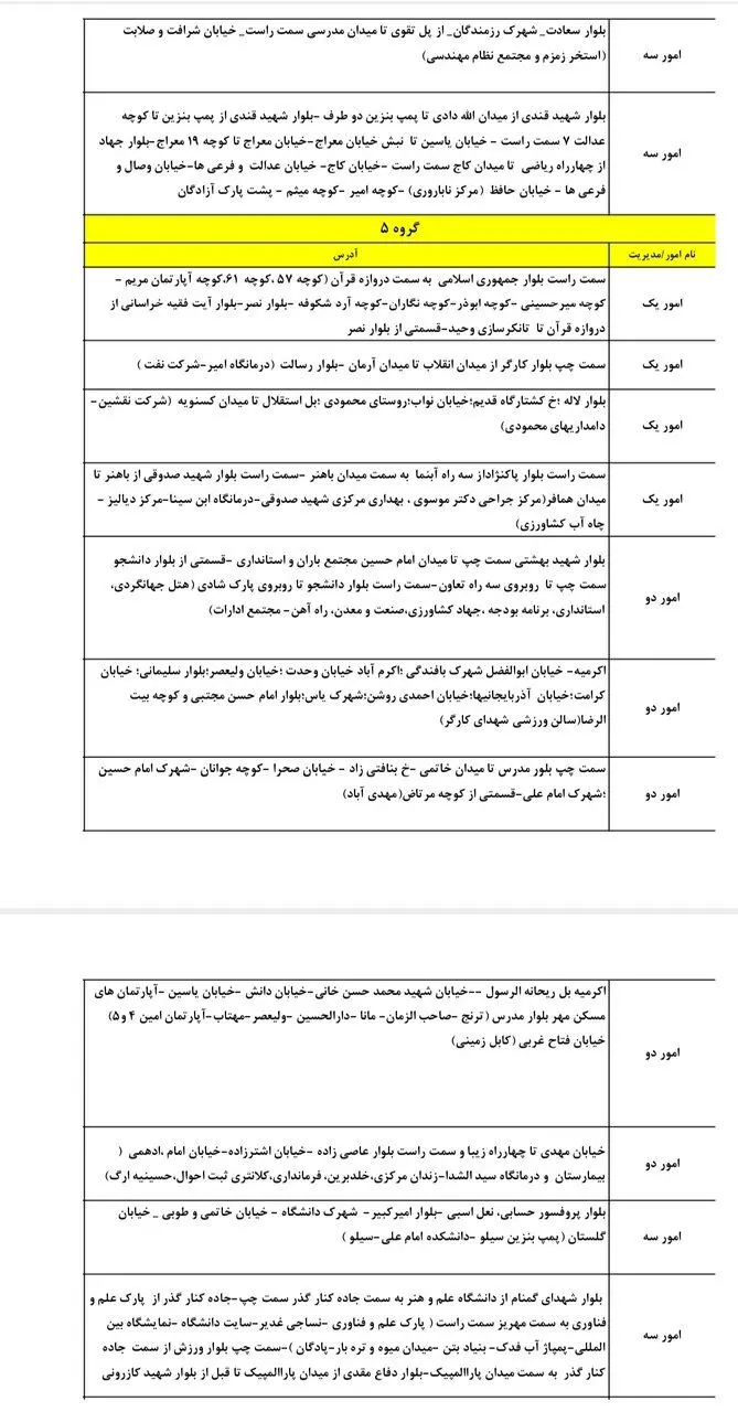 جدول قطعی برق یزد یکشنبه ۲ شهریور ۱۴۰۴ + ساعات خاموشی