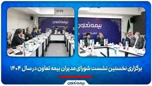 برگزاری نخستین نشست شورای مدیران بیمه تعاون در سال ۱۴۰۴