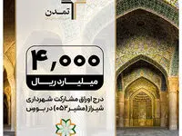 درج اوراق مشارکت شهرداری شیراز با نماد “مشیر۰۵۲” در بورس تهران
