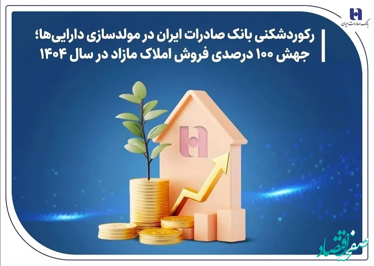 رکوردشکنی بانک صادرات ایران در مولدسازی دارایی‌ها؛ جهش ۱۰۰ درصدی فروش املاک مازاد در سال ۱۴۰۴