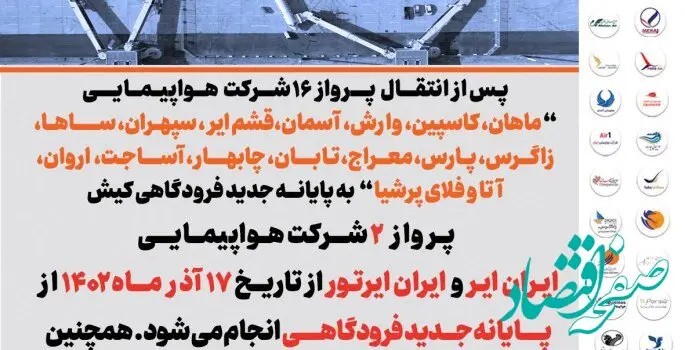 پرواز تمامی شرکت های هواپیمایی از 18 آذر از پایانه جدید فرودگاهی کیش