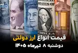 قیمت ارز دولتی امروز دوشنبه ۸ تیر ۱۴۰۵ | جدول نرخ ارز دولتی و آخرین تغییرات