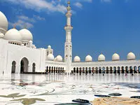 مسجد ابوظبی میزبان زوج مشهور هالیوودی + عکس