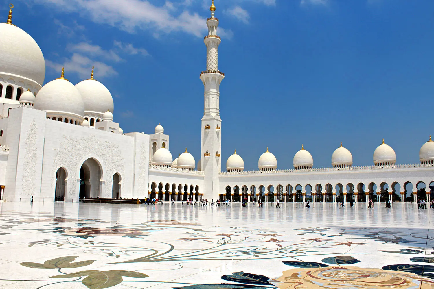 مسجد ابوظبی میزبان زوج مشهور هالیوودی + عکس