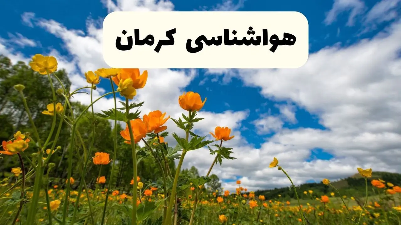 پیش بینی وضعیت آب و هوا کرمان فردا دوشنبه ۲۲ اردیبهشت ۱۴۰۴ 