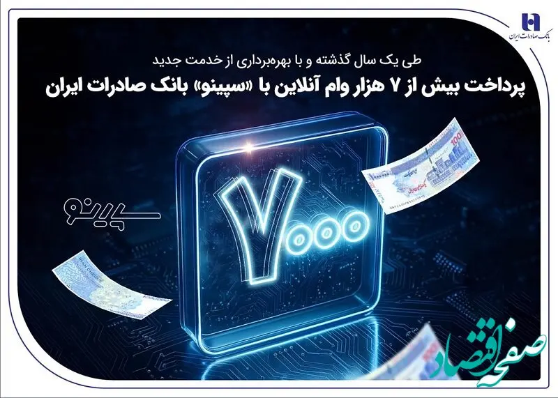 پرداخت بیش از 7 هزار وام آنلاین با «سپینو» بانک صادرات ایران