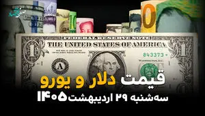 قیمت ارز آزاد امروز سه‌شنبه ۲۹ اردیبهشت ۱۴۰۵ | آخرین نرخ دلار، یورو و درهم