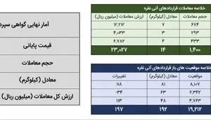 معامله ۱۲۹ کیلوگرم شمش نقره در بورس کالا