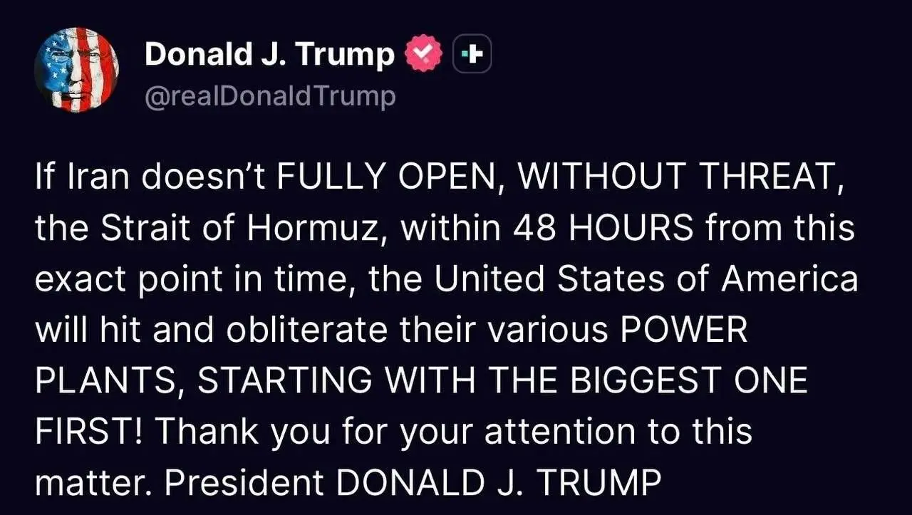 دونالد ترامپ برق ایران را تهدید کرد | اگر تنگه هرمز را ظرف ۴۸ ساعت... 
