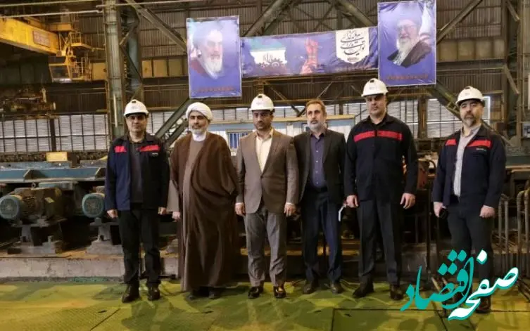 بازدید حجت الاسلام و المسلمین مصطفی انصاری‌ فرد، مدیرکل بازرسی استان از شرکت فولاد اکسین خوزستان