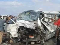 تصادف ۲ ون حامل زائران ایرانی جان ۱۰ نفر را گرفت