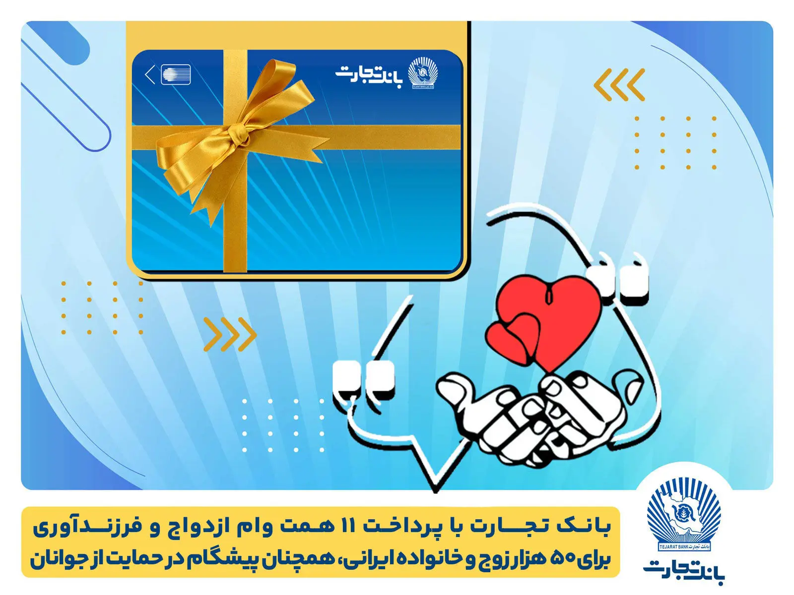 تسهیلات ازدواج و فرزندآوری بانک تجارت به 11 همت بالغ شد