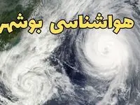 پیش بینی وضعیت آب و هوا بوشهر فردا سه شنبه ۲ اردیبهشت ماه ۱۴۰۴ | هواشناسی بوشهر ۲۴ ساعت آینده