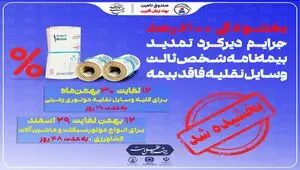 جرایم دیرکرد تمدید بیمه‌نامه شخص ثالث بخشیده شد