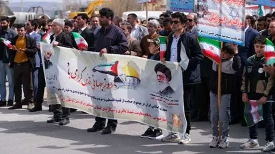 حضور پرشور کارکنان مجتمع مس سونگون در راهپیمایی روز جهانی قدس