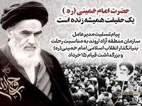 پیام تسلیت مدیرعامل سازمان منطقه آزاد اروند به مناسبت رحلت بنیانگذار انقلاب اسلامی امام خمینی(ره) و بزرگداشت قیام ۱۵خرداد