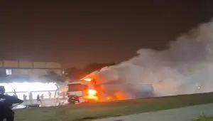 جزئیات جدید از آتش سوزی تانکر گاز در غرب زاهدان