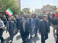 حضور  مدیرعامل و  کارکنان موسسه اعتباری ملل در مراسم تشییع شهدای اقتدار ملی 