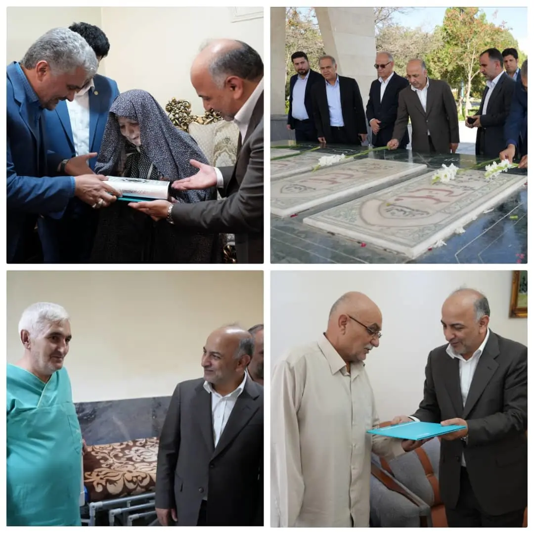 تکریم مقام شهیدان و ایثارگران؛ مدیرعامل بیمه دی در سفر به اردبیل با خانواده‌های معظم شهدا دیدار کرد