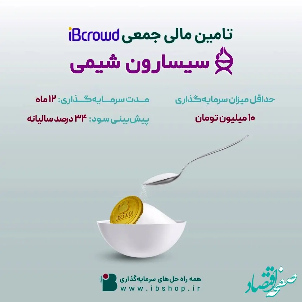 آغاز تامین مالی جمعی «شرکت سیسارون شیمی» از بستر سکوی آی بی کراد تأمین سرمایه تمدن