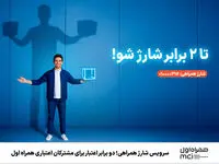 سرویس شارژ همراهی؛ دو برابر اعتبار برای مشترکان اعتباری همراه اول