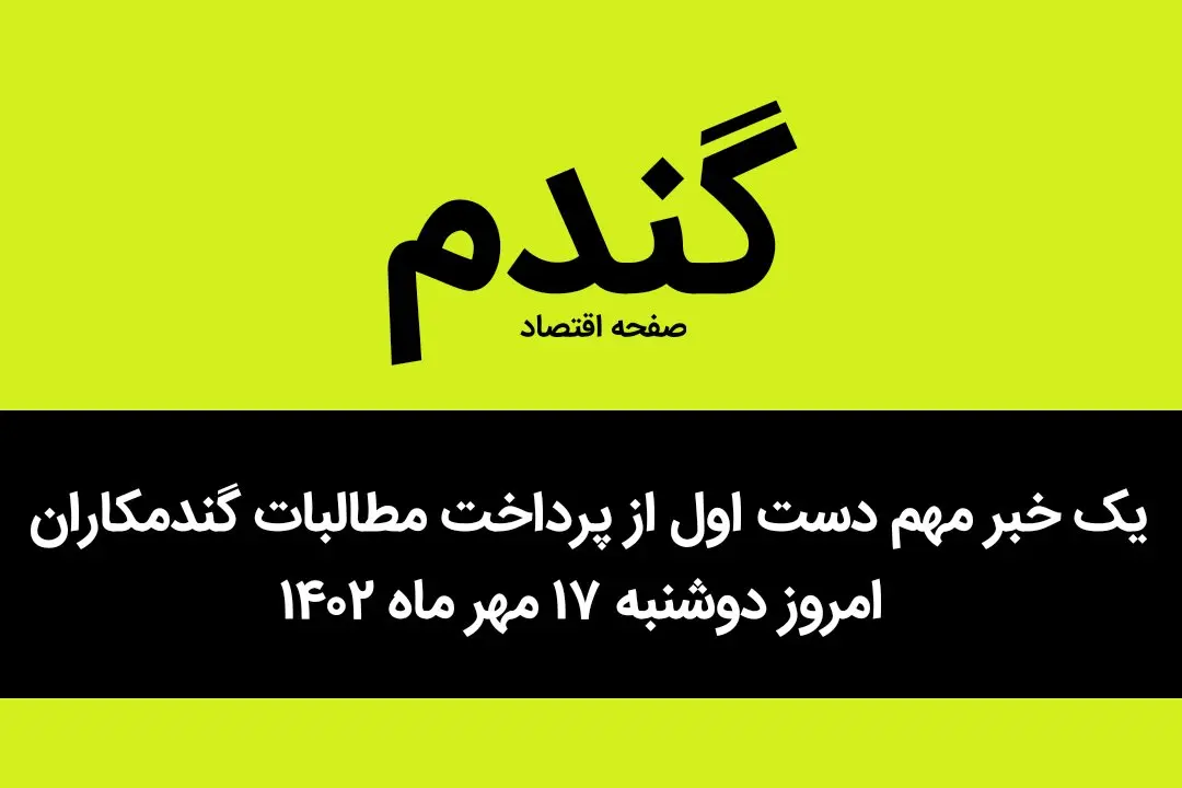 یک خبر مهم دست اول از پرداخت مطالبات گندمکاران امروز دوشنبه ۱۷ مهر ماه ۱۴۰۲