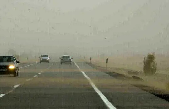 آخرین وضعیت توفان گرد و خاک در جاده سرخس -مشهد + جزئیات