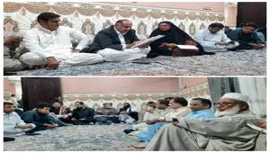 دکتر محمدسعید اربابی رئیس هیات مدیره و مدیرعامل سازمان منطقه آزاد چابهار با اهالی روستای طیس کوپان دیدار کرد