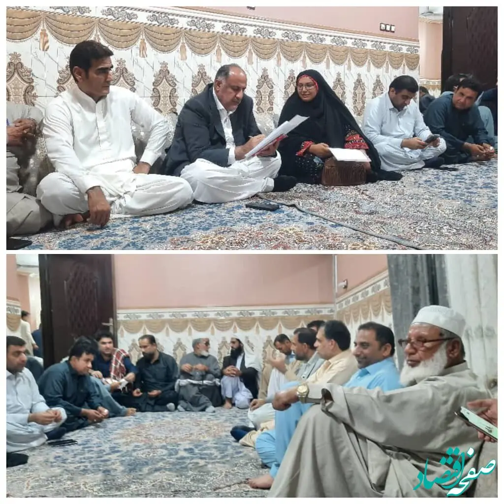 دکتر محمدسعید اربابی رئیس هیات مدیره و مدیرعامل سازمان منطقه آزاد چابهار با اهالی روستای طیس کوپان دیدار کرد