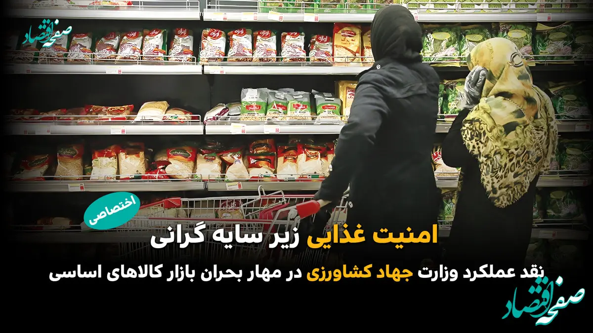 امنیت غذایی زیر سایه گرانی؛ نقد عملکرد وزارت جهاد کشاورزی در مهار بحران بازار کالاهای اساسی