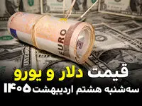 بروزترین قیمت دلار و یورو امروز سه شنبه ۸ اردیبهشت ماه ۱۴۰۵ و قیمت انواع ارز آزاد + جدول