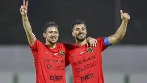 گلزنی سردار آزمون در شب پیروزی شباب الاهلی برابر العین
