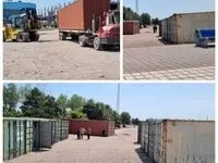 ۱۵ کانتینر برای انبار نگهداری از کالاهای غرفه‌ها مستقر شد
