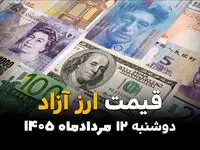 قیمت ارز آزاد امروز دوشنبه ۱۲ مرداد ۱۴۰۵؛ دلار در بازار آزاد صعودی شد