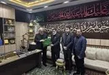 پرچم گنبد حرم مطهر امام حسین (ع) بدرقه پیکر رهبر شهید انقلاب  می شود