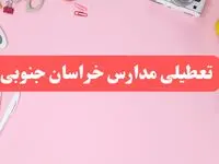 مدارس خراسان جنوبی فردا شنبه ۲۰ بهمن ۱۴۰۳ تعطیل است؟ | تعطیلی مدارس بیرجند فردا شنبه بیستم بهمن ۱۴۰۳