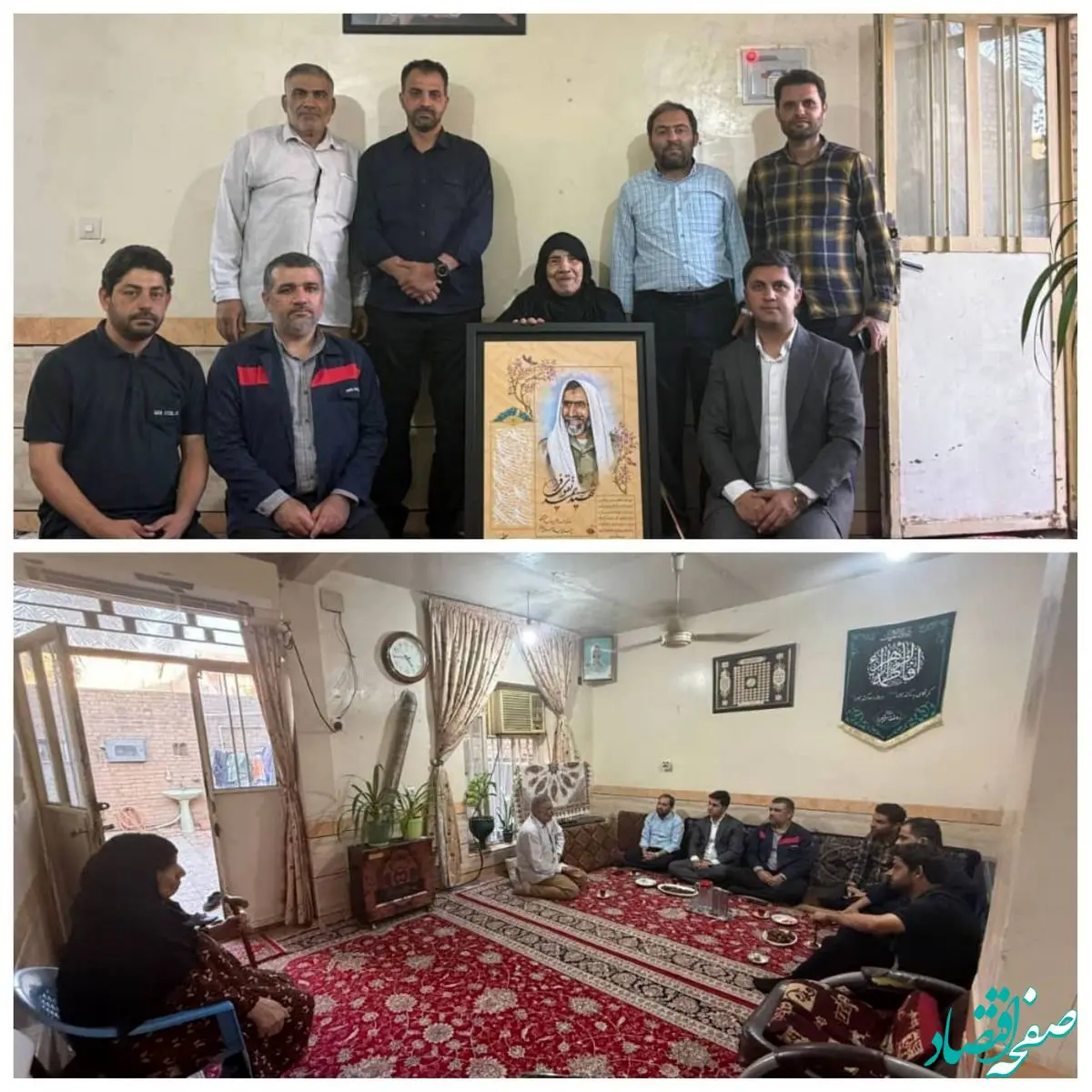 دیدار جمعی از کارکنان فولاد اکسین با خانواده شهید تقوی‌ فر/تجلیل از مقام شهدا و پاسداشت فرهنگ ایثار