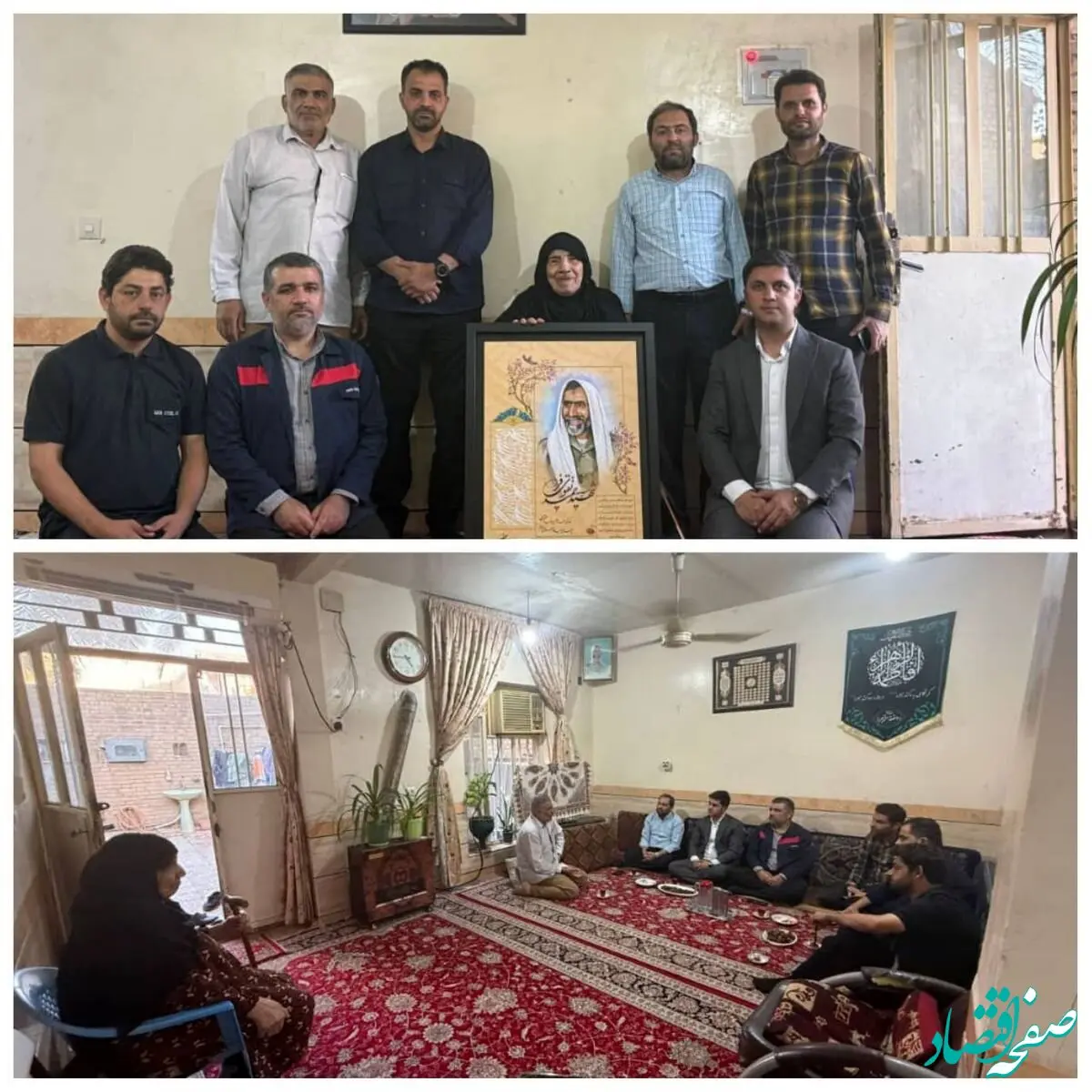 دیدار جمعی از کارکنان فولاد اکسین با خانواده شهید تقوی‌ فر/تجلیل از مقام شهدا و پاسداشت فرهنگ ایثار