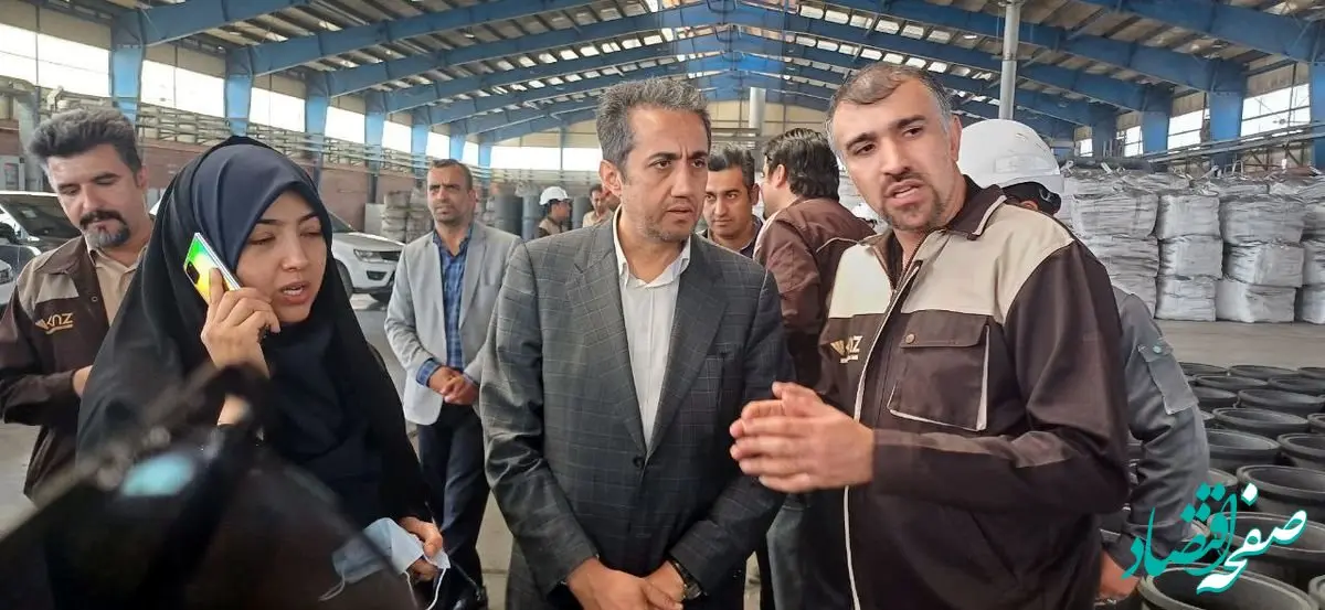 بازدید مهندس آقاجانلو از کارخانه‌ فولاد راور و کارخانه های لاستیک های معدنی راور و آریا